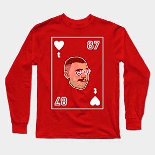 Travis Kelce 87 Heart - White Long Sleeve T-Shirt